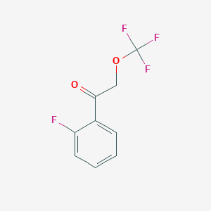 molecular formula C9H6F4O2 B13165072 1-(2-Fluorophenyl)-2-(trifluoromethoxy)ethan-1-one 