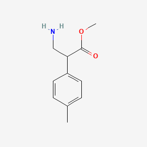 molecular formula C11H15NO2 B13165079 Methyl 3-amino-2-(4-methylphenyl)propanoate 