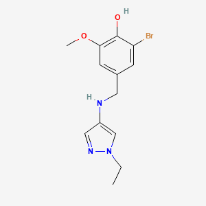 2-Bromo-4-{[(1-ethyl-1H-pyrazol-4-yl)amino]methyl}-6-methoxyphenol