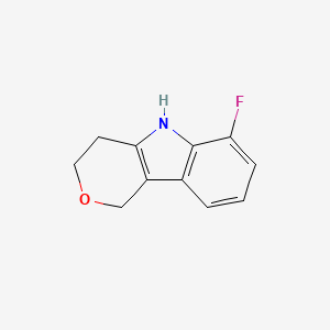 molecular formula C11H10FNO B13165177 6-Fluoro-1H,3H,4H,5H-pyrano[4,3-B]indole 