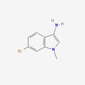 molecular formula C9H9BrN2 B13165194 6-Bromo-1-methyl-1H-indol-3-amine 