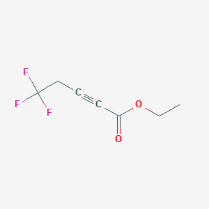 molecular formula C7H7F3O2 B13165200 Ethyl 5,5,5-trifluoropent-2-ynoate 