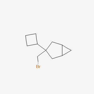 molecular formula C11H17Br B13165284 3-(Bromomethyl)-3-cyclobutylbicyclo[3.1.0]hexane 