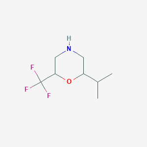 molecular formula C8H14F3NO B13165287 2-(Propan-2-yl)-6-(trifluoromethyl)morpholine 