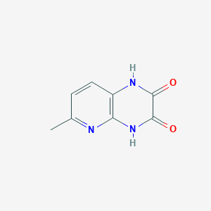 molecular formula C8H7N3O2 B131653 6-甲基-1,4-二氢吡啶并[2,3-b]吡嗪-2,3-二酮 CAS No. 144435-06-3