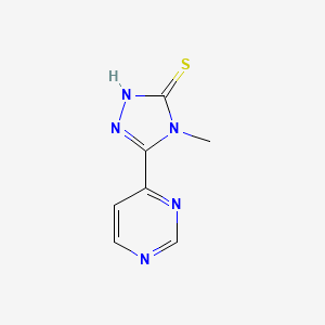 4-Methyl-5-(pyrimidin-4-yl)-4H-1,2,4-triazole-3-thiol