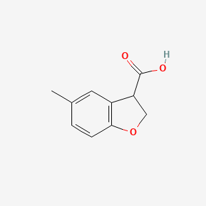 molecular formula C10H10O3 B13165344 5-Methyl-2,3-dihydro-1-benzofuran-3-carboxylic acid 