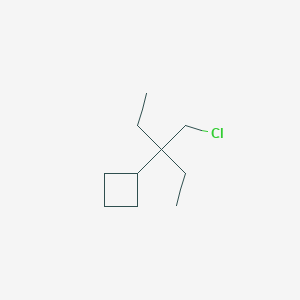 molecular formula C10H19Cl B13165356 [3-(Chloromethyl)pentan-3-yl]cyclobutane 