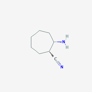 (1R,2S)-2-aminocycloheptane-1-carbonitrile