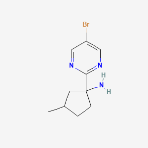 1-(5-Bromopyrimidin-2-yl)-3-methylcyclopentan-1-amine