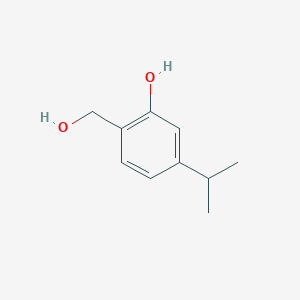 molecular formula C10H14O2 B13165409 2-(Hydroxymethyl)-5-(propan-2-yl)phenol 