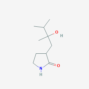 molecular formula C10H19NO2 B13165411 3-(2-Hydroxy-2,3-dimethylbutyl)pyrrolidin-2-one 