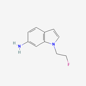 molecular formula C10H11FN2 B13165419 1-(2-Fluoroethyl)-1H-indol-6-amine 