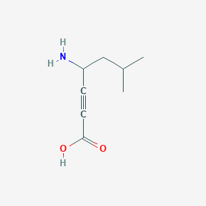 molecular formula C8H13NO2 B13165442 4-Amino-6-methylhept-2-ynoic acid 