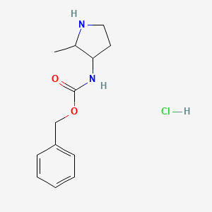 molecular formula C13H19ClN2O2 B13165487 Benzyl(2-methylpyrrolidin-3-yl)carbamatehydrochloride 