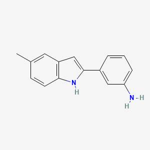 molecular formula C15H14N2 B13165490 3-(5-methyl-1H-indol-2-yl)aniline 