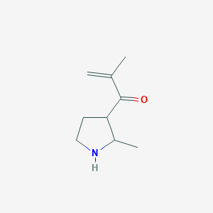 molecular formula C9H15NO B13165528 2-Methyl-1-(2-methylpyrrolidin-3-yl)prop-2-en-1-one 