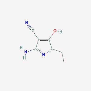 2-amino-5-ethyl-4-oxo-4,5-dihydro-1H-pyrrole-3-carbonitrile