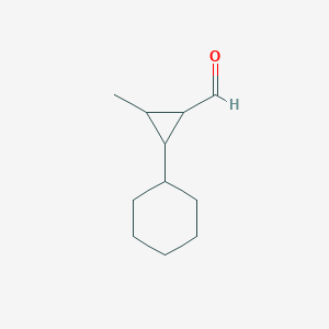 2-Cyclohexyl-3-methylcyclopropane-1-carbaldehyde