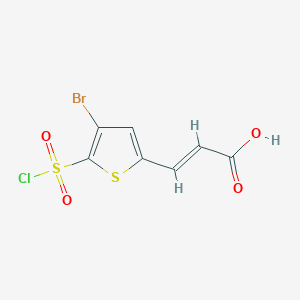 3-[4-Bromo-5-(chlorosulfonyl)thiophen-2-yl]prop-2-enoic acid