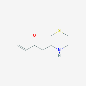 molecular formula C8H13NOS B13165589 1-(Thiomorpholin-3-YL)but-3-EN-2-one 