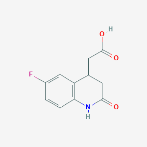 2-(6-Fluoro-2-oxo-1,2,3,4-tetrahydroquinolin-4-yl)acetic acid