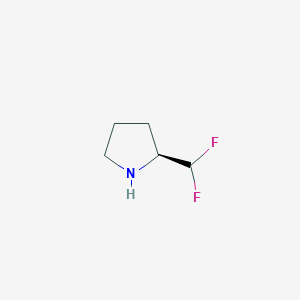 molecular formula C5H9F2N B13165614 (2S)-2-(difluoromethyl)pyrrolidine 