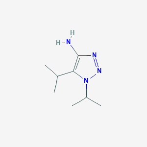 molecular formula C8H16N4 B13165672 bis(propan-2-yl)-1H-1,2,3-triazol-4-amine 