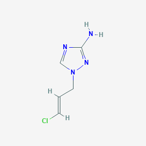 molecular formula C5H7ClN4 B13165719 1-(3-Chloroprop-2-en-1-yl)-1H-1,2,4-triazol-3-amine 