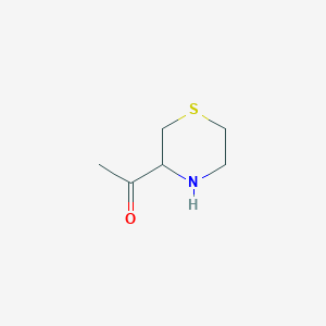 molecular formula C6H11NOS B13165730 2-Acetyl-2,3,5,6-tetrahydro-1,4-thiazine 