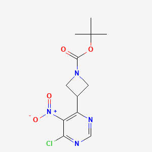 tert-Butyl 3-(6-chloro-5-nitropyrimidin-4-yl)azetidine-1-carboxylate