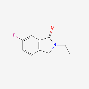 molecular formula C10H10FNO B13165750 2-Ethyl-6-fluoro-2,3-dihydro-1H-isoindol-1-one 