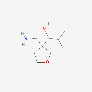 1-[3-(Aminomethyl)oxolan-3-yl]-2-methylpropan-1-ol