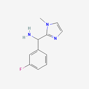 molecular formula C11H12FN3 B1316580 (3-氟苯基)(1-甲基-1H-咪唑-2-基)甲胺 CAS No. 874623-46-8