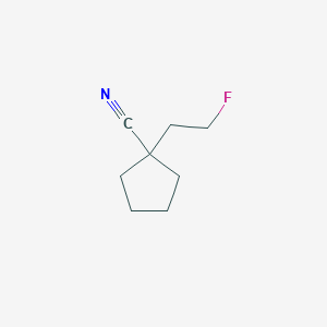 molecular formula C8H12FN B13165806 1-(2-Fluoroethyl)cyclopentane-1-carbonitrile 