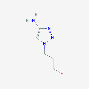 molecular formula C5H9FN4 B13165836 1-(3-fluoropropyl)-1H-1,2,3-triazol-4-amine 