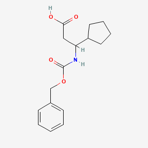 molecular formula C16H21NO4 B13165849 3-{[(Benzyloxy)carbonyl]amino}-3-cyclopentylpropanoic acid CAS No. 778599-89-6