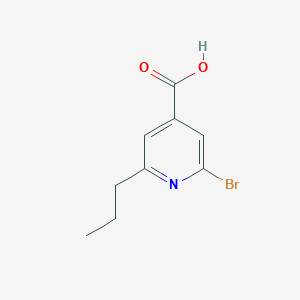 molecular formula C9H10BrNO2 B13165850 2-Bromo-6-propylpyridine-4-carboxylic acid 