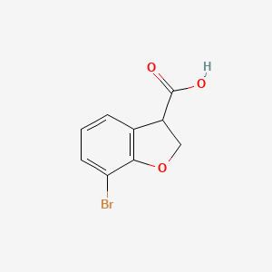 molecular formula C9H7BrO3 B13165874 7-Bromo-2,3-dihydro-1-benzofuran-3-carboxylic acid 