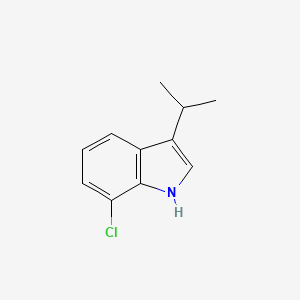 molecular formula C11H12ClN B13165884 7-Chloro-3-(propan-2-yl)-1H-indole 