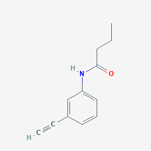 molecular formula C12H13NO B13165891 N-(3-ethynylphenyl)butanamide 