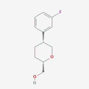 [(2S,5R)-5-(3-Fluorophenyl)oxan-2-yl]methanol