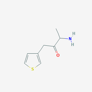 molecular formula C8H11NOS B13165915 3-Amino-1-(thiophen-3-yl)butan-2-one 