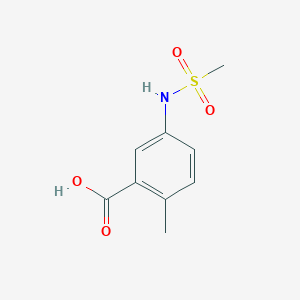 molecular formula C9H11NO4S B13165919 5-Methanesulfonamido-2-methylbenzoic acid 