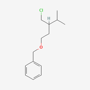 ({[3-(Chloromethyl)-4-methylpentyl]oxy}methyl)benzene