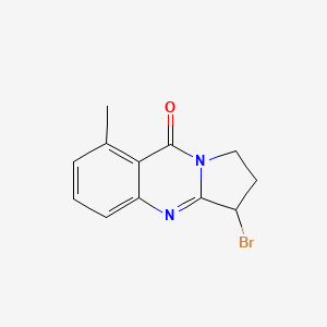 3-bromo-8-methyl-1H,2H,3H,9H-pyrrolo[2,1-b]quinazolin-9-one