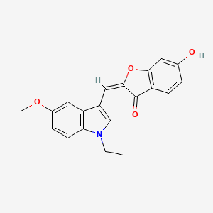 2-[(1-Ethyl-5-methoxy-1H-indol-3-yl)methylidene]-6-hydroxy-2,3-dihydro-1-benzofuran-3-one