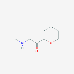 molecular formula C8H13NO2 B13165985 1-(3,4-dihydro-2H-pyran-6-yl)-2-(methylamino)ethan-1-one 