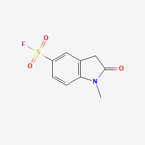 molecular formula C9H8FNO3S B13165991 1-Methyl-2-oxo-2,3-dihydro-1H-indole-5-sulfonyl fluoride 