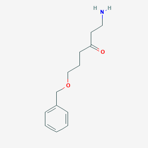 molecular formula C13H19NO2 B13166026 1-Amino-6-(benzyloxy)hexan-3-one 